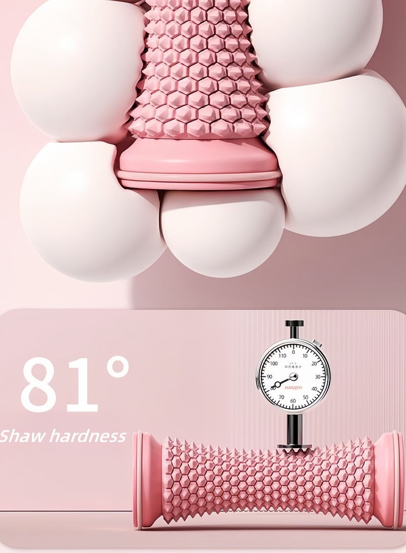 Rolling Massager, Foot And Hand Massage Roller, Foot Massage Roller for Plantar Fasciitis, Massage Roller Yoga Massage Stick for Relief Plantar Fasciitis Back Leg Arch Pain Relax Reflexology Heel Foot Arch Pain, Pink - Image 5